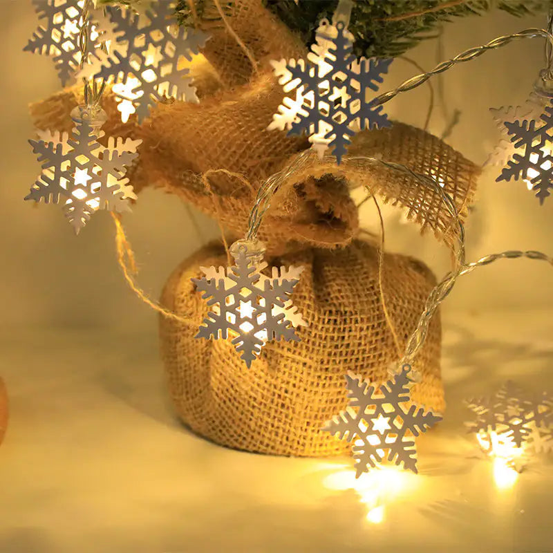 Guirnalda de luces LED navideñas con Papá Noel, alce y muñeco de nieve. Adorno navideño. Decoración navideña. Regalo de Navidad de Año Nuevo.