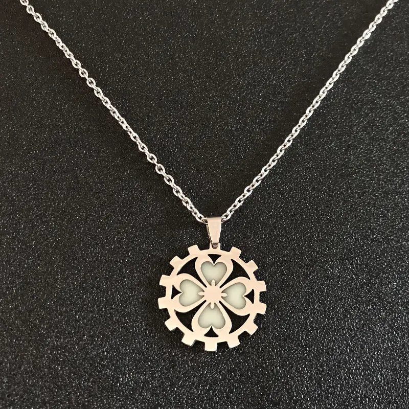 Stainless Steel Alloy Necklace with Creative Pendant